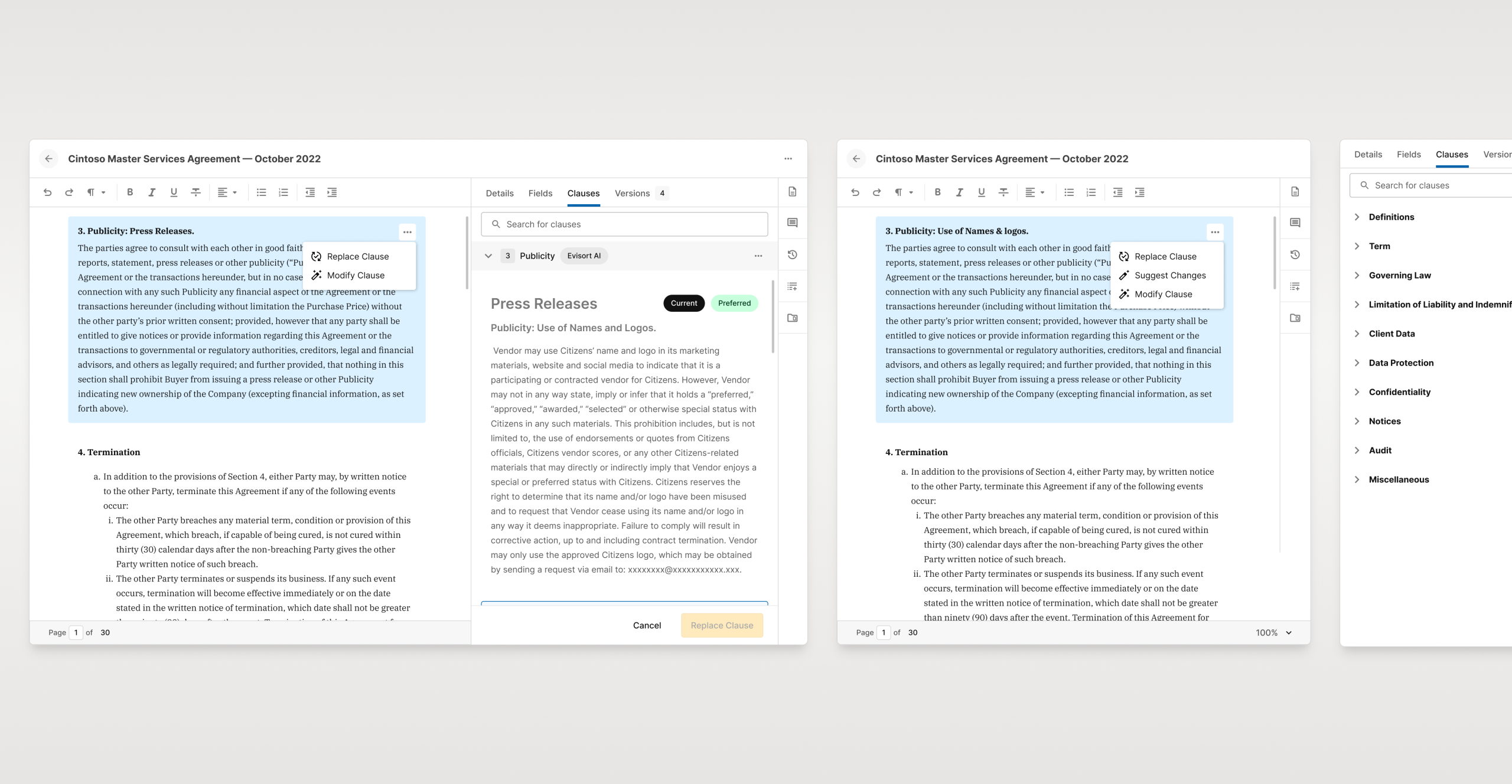 Evisort document editor-2